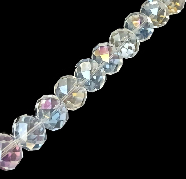 1 Strand of Crystal AB 18x14mm Glass Crystal Rondelles