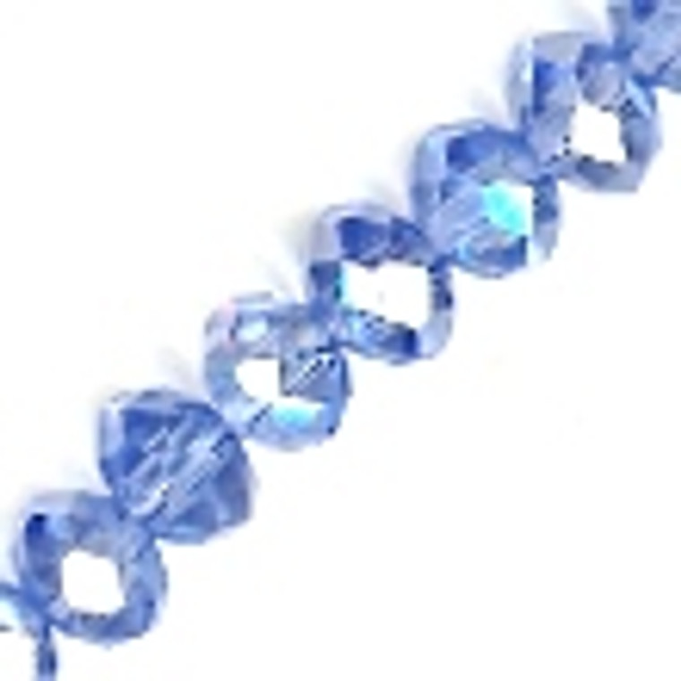 1 Strand of Lt Sapphire AB 4x3mm Glass Crystal Rondelles