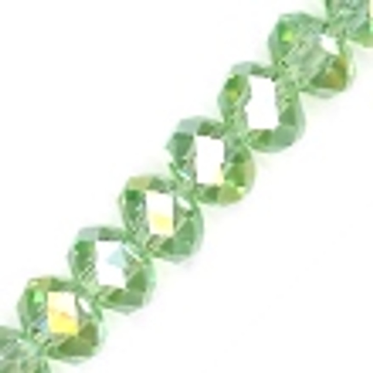 1 Strand of Peridot AB 4x3mm Glass Crystal Rondelles