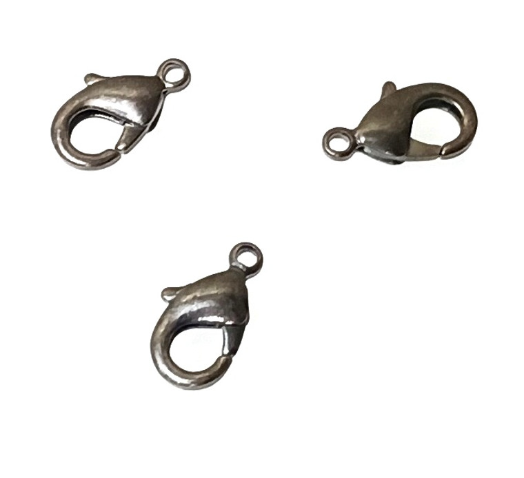 5 Gunmetal 15x8mm Lobster Clasps