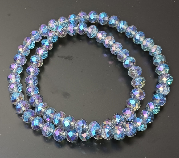 Mystic AB 8x5mm Crystal Rondelles