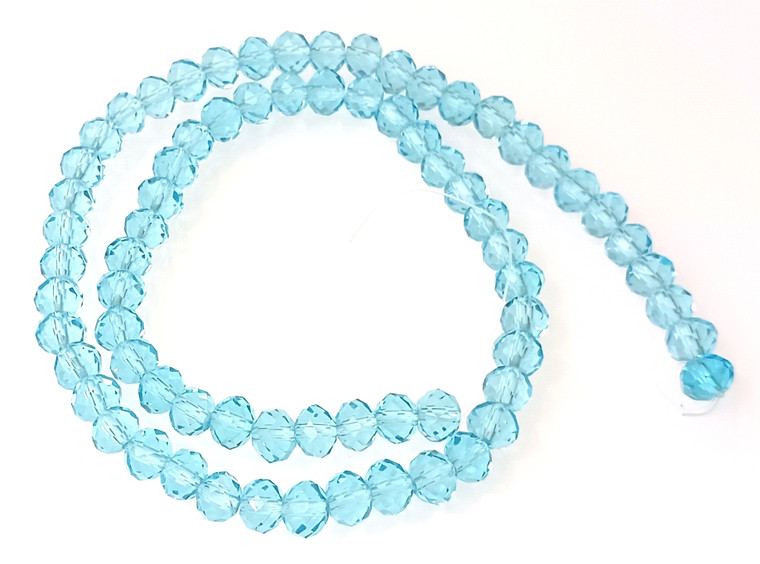 Sky Blue 8x5mm Crystal Rondelles