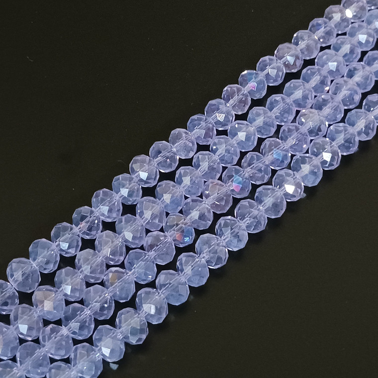 Lilac AB 8x5mm Crystal Rondelles