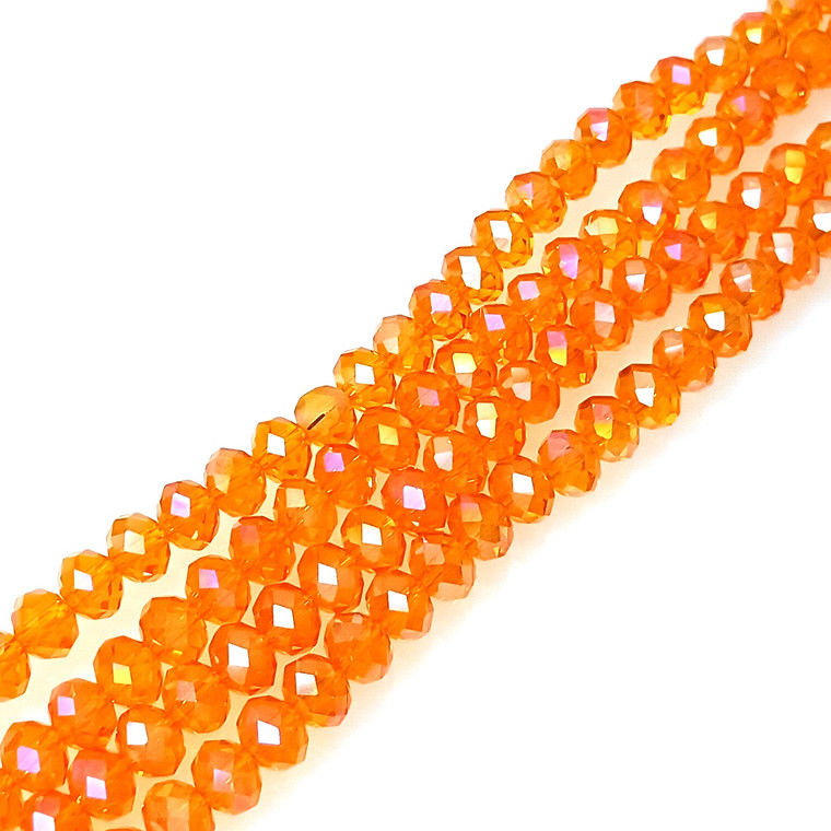 Orange AB 8x5mm Crystal Rondelles