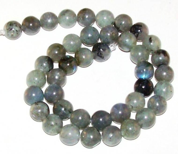 Labradorite 10mm Round Semiprecious Gemstone Beads