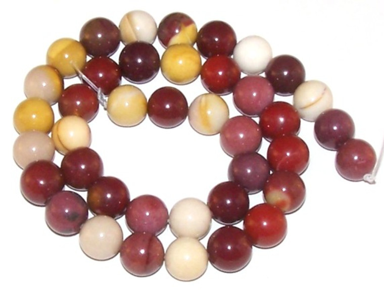 Moukaite Jasper 10mm Round Semiprecious Gemstone Beads