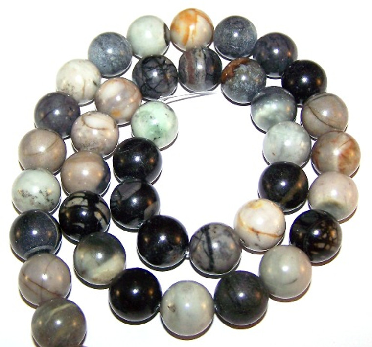 Picasso Jasper 10mm Round Semiprecious Gemstone Beads