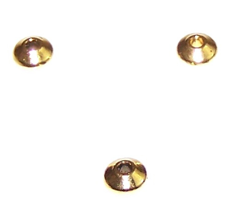 Antique Gold-Plated 3x6mm Metal Disc Beads