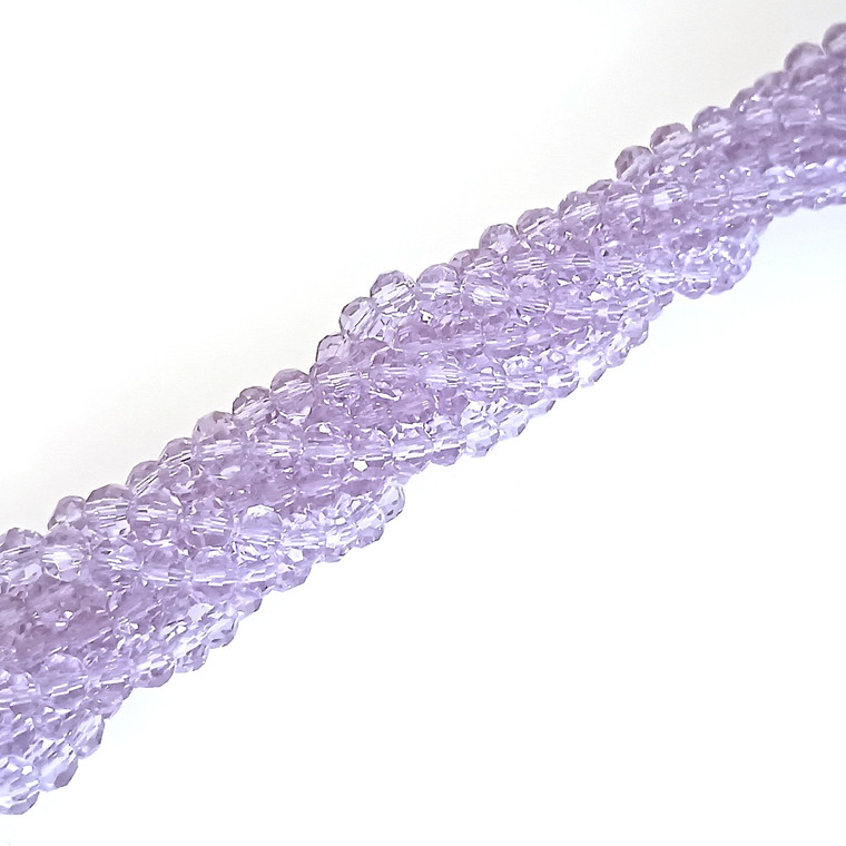 4mm Glass Crystal Rounds - Lilac