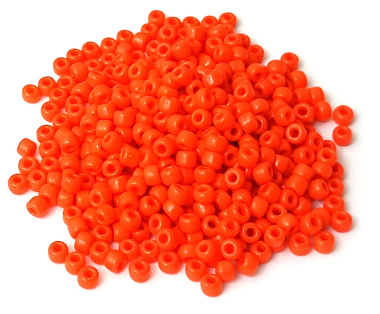 CLOSEOUT - 1oz of Matsuno Size 6 Dark Orange OP Seed Beads