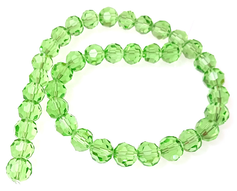 10mm Glass Crystal Rounds - Sea Green