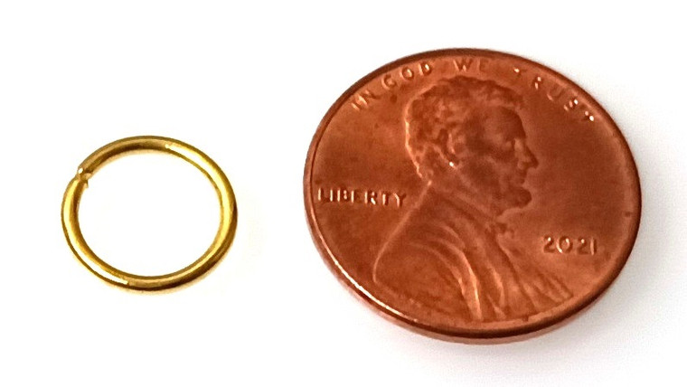 Gold-Plated OPEN 10mm Jump Rings - 18 Gauge