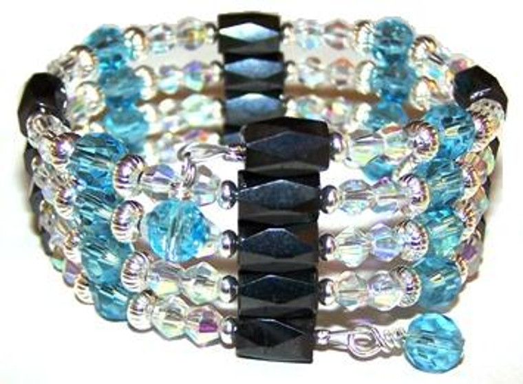 Aquamarine & Amazonite Fantasy Bracelet Beaded Jewelry Making Kit