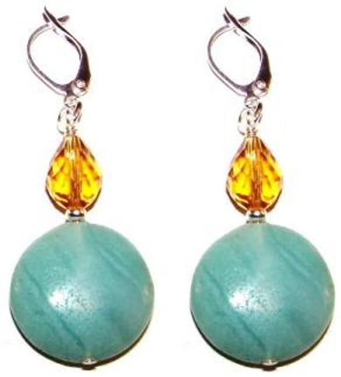 Sparkling Amazonite Earrings Beaded Jewelry Making Kit