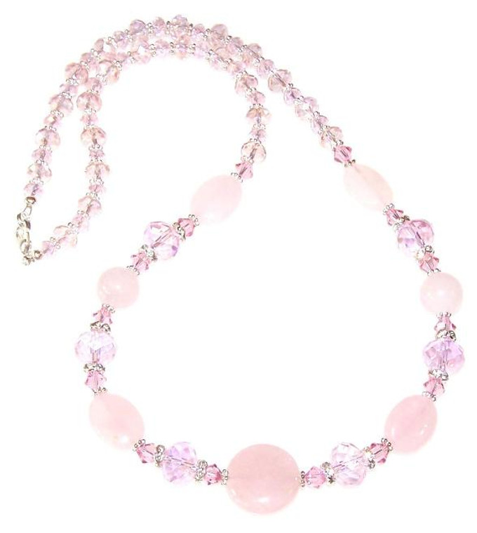 Danielle's Rose Quartz Treasure Necklace Beaded Jewelry Making Kit