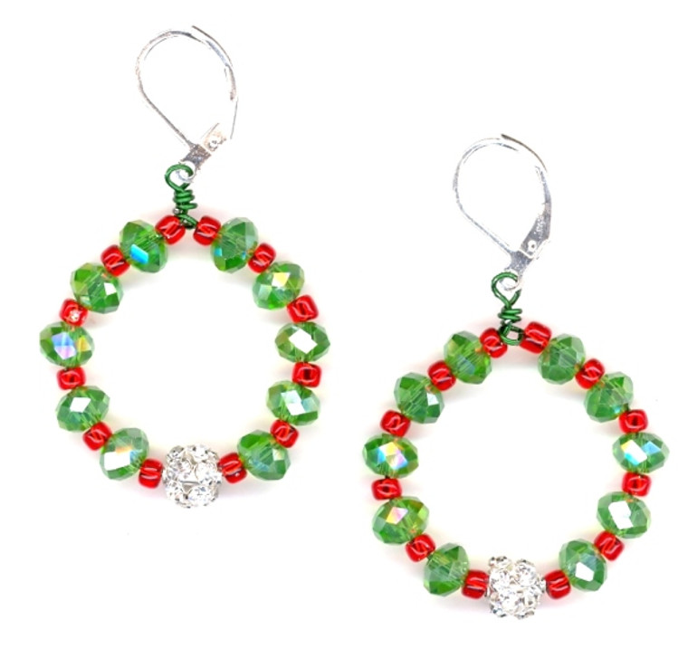 Earrings Beaded Jewelry Making Kit - Wreath