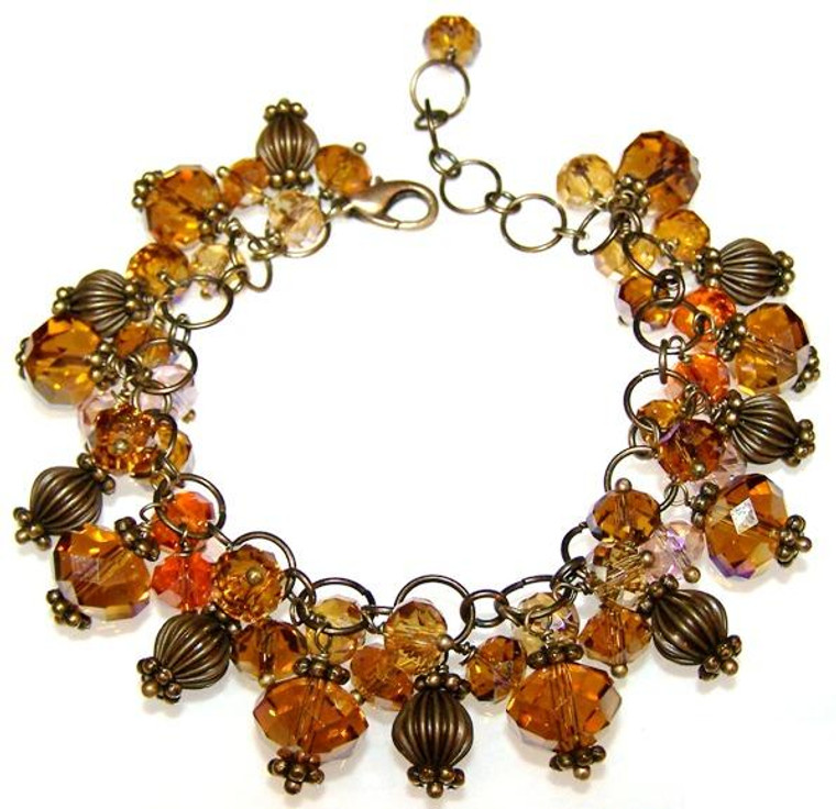 Shimmering Bronze Bracelet Beaded Jewelry Making Kit