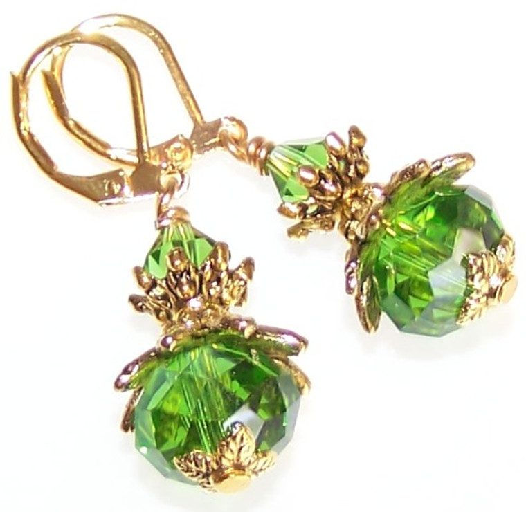 Emerald Luster Earrings Beaded Jewelry Making Kit