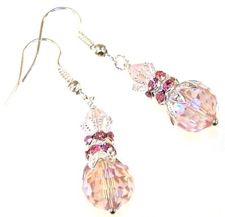 Pink Princess Earrings Beaded Jewelry Making Kit