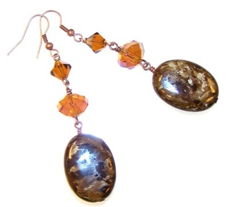 Wondrous Bronzite Earrings Beaded Jewelry Making Kit