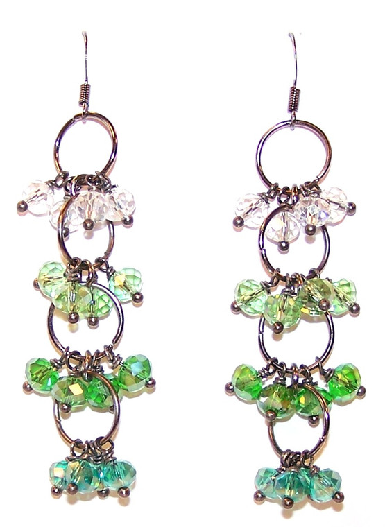 Emerald Links Earrings Beaded Jewelry Making Kit