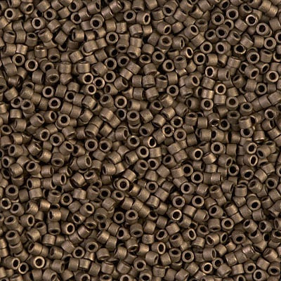 DB-322 Matte Metallic Dark Bronze Size 11 Miyuki Delica Seed Beads