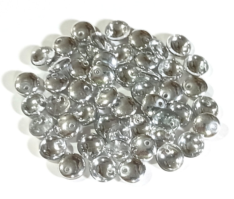 1-Hole Lentil - 6mm - Crystal Labrador