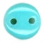 Beads - 2-Hole Lentil - 6mm - Turquoise