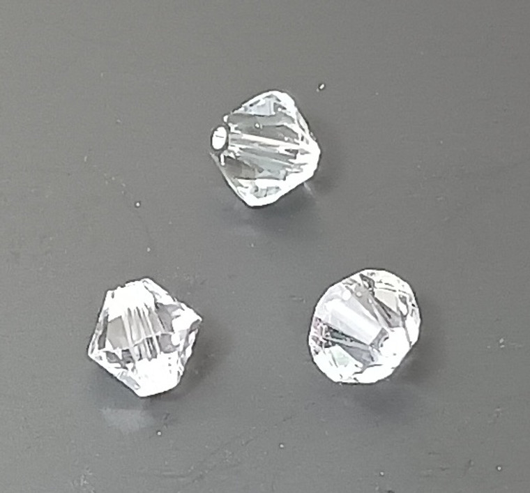 Swarovski Brand 6mm Bicones - Crystal