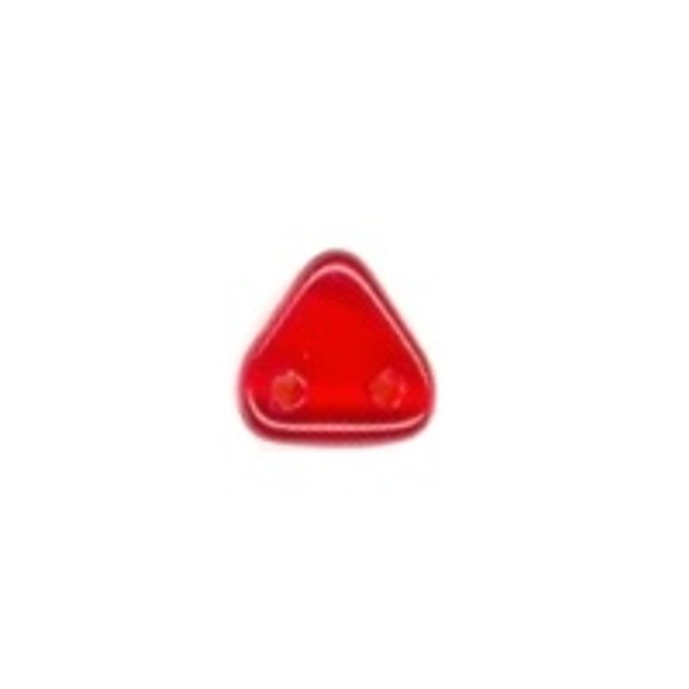 6mm Triangle 2-Hole Beads - Siam Ruby