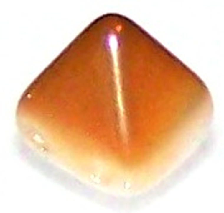 Pyramid 6mm Stud Beads - WHITE APRICOT
