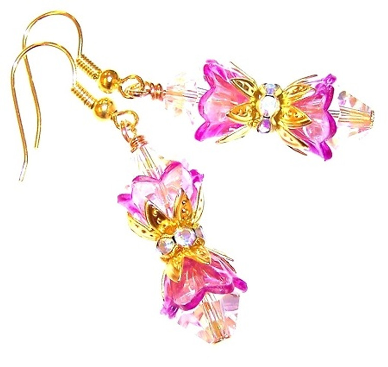 Glowing Flowers Earrings Beaded Jewelry Making Kit
