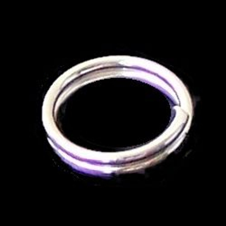 Antique Silver-Plated 8mm Split Rings