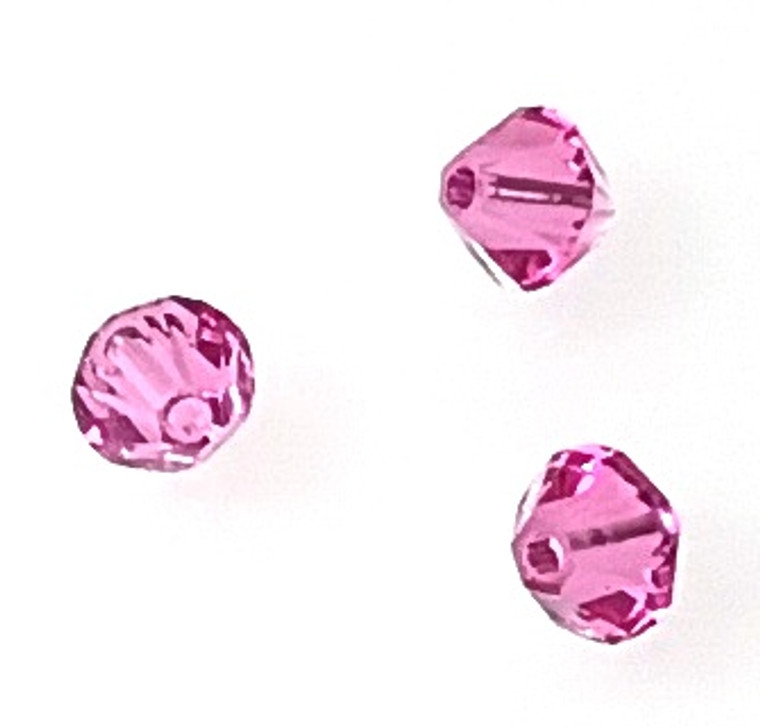 Swarovski Brand 4mm Bicones - Rose