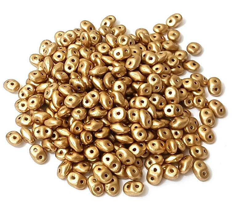 Aztec Gold Czech Glass Superduo Beads