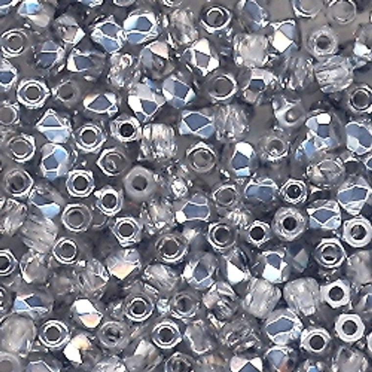 Czech 2mm Fire-Polished Glass Beads - Crystal Labrador