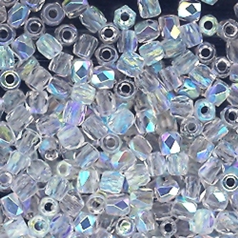 Czech 2mm Fire-Polished Glass Beads - Crystal AB
