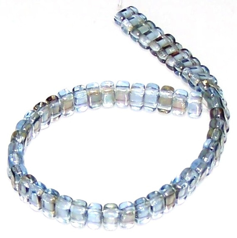 Czech Glass 2-Hole 3x6mm Brick Beads - Twilight Sapphire