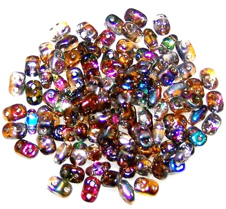 MiniDuo Czech Glass Beads - Crystal Magic Copper