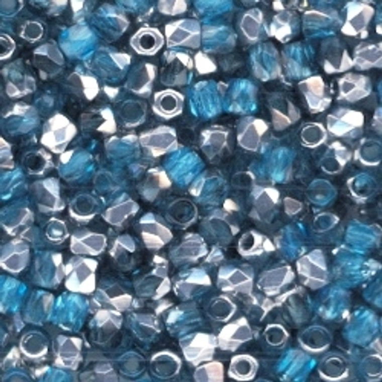 Czech 2mm Fire-Polished Glass Beads - Aqua Labrador