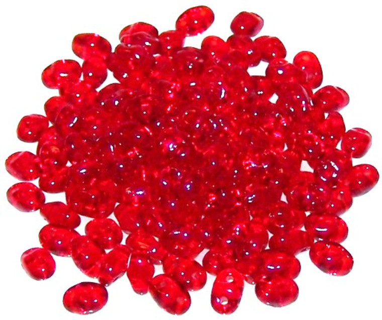 MiniDuo Czech Glass Beads - Siam Ruby