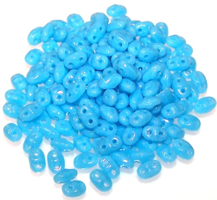 MiniDuo Czech Glass Beads - Blue Turquoise