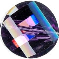4 Plum AB 22mm Faceted Glass Crystal Twists
