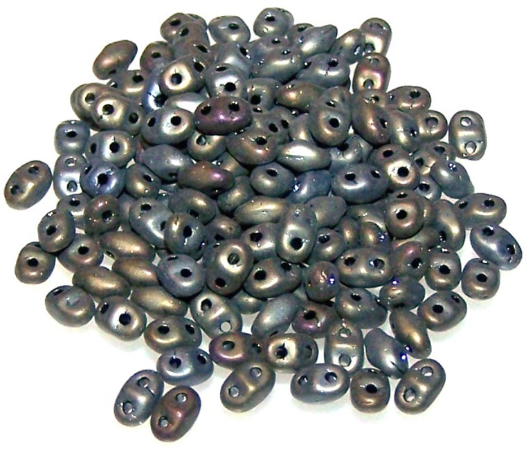 MiniDuo Czech Glass Beads - Matte Iris Brown