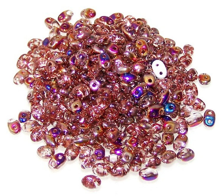 MiniDuo Czech Glass Beads - Rosaline Sliperit