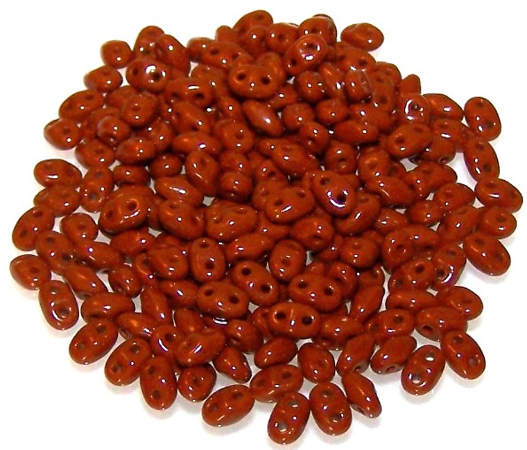 MiniDuo Czech Glass Beads - Umber