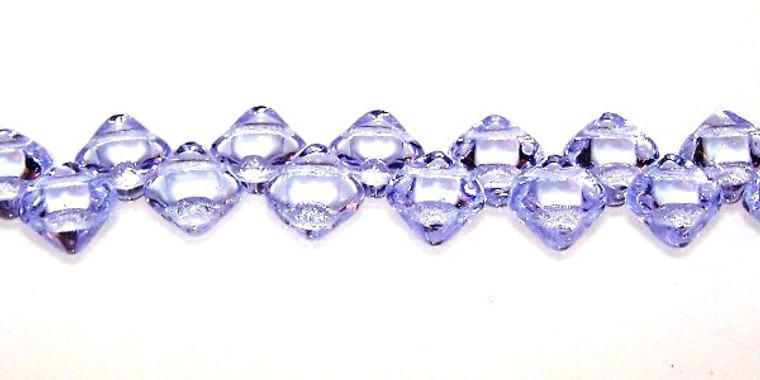 40 Czech Glass Silky 2-Hole 6mm Beads - Alexandrite