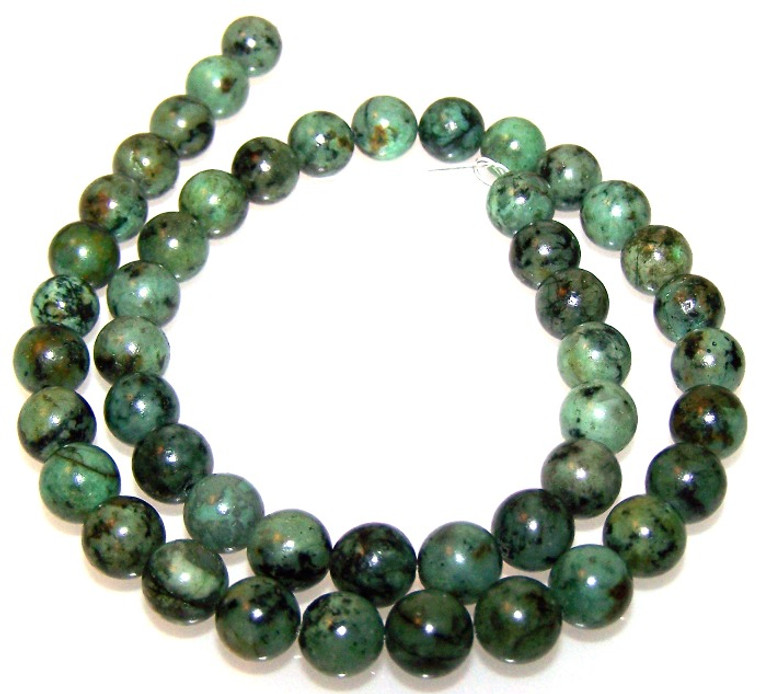 8mm Round Semiprecious Gemstone Beads - African Turquoise