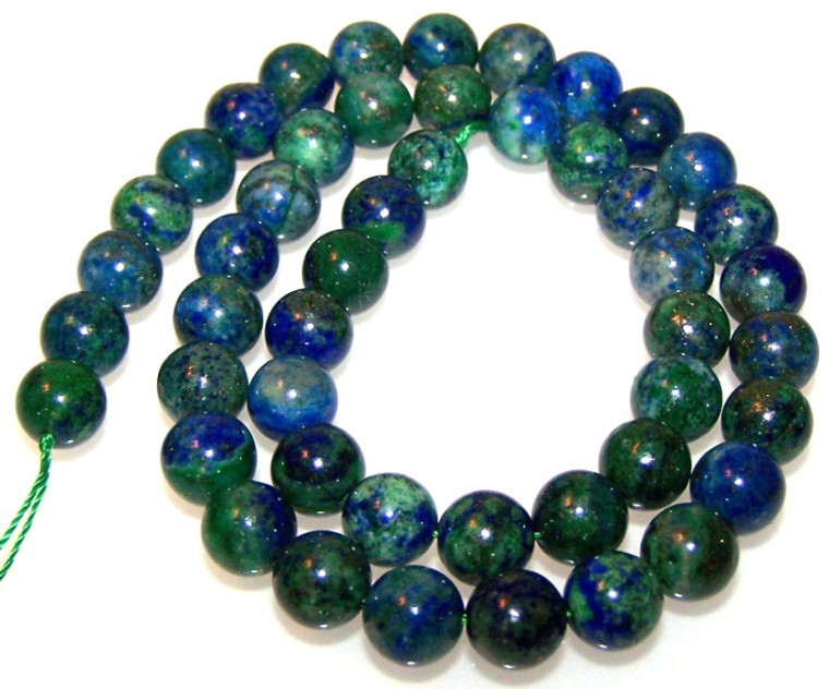 8mm Round Semiprecious Gemstone Beads - Chrysocolla Dyed
