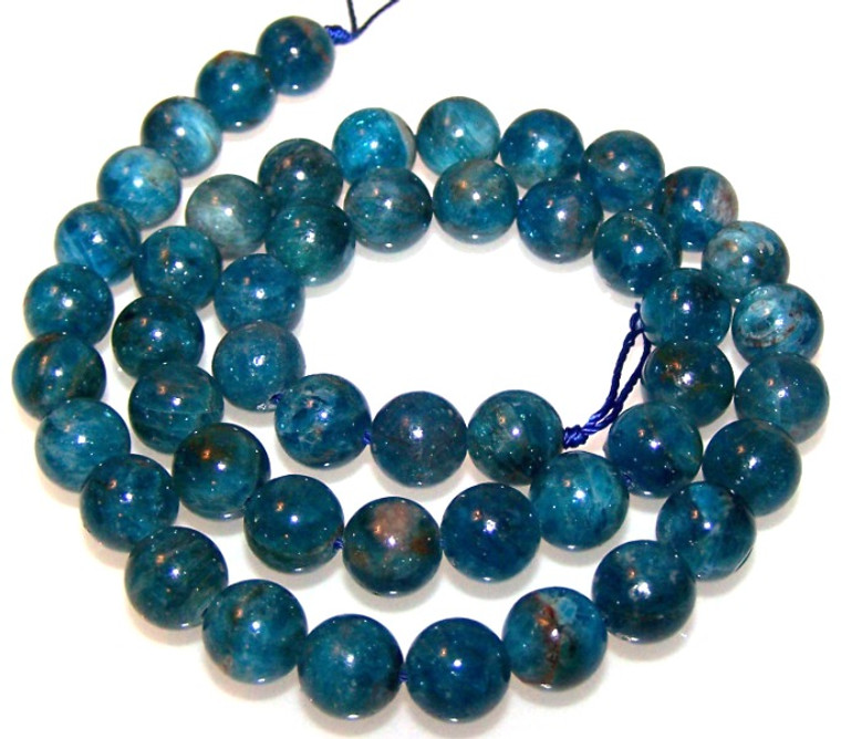 8mm Round Semiprecious Gemstone Beads - Apatite